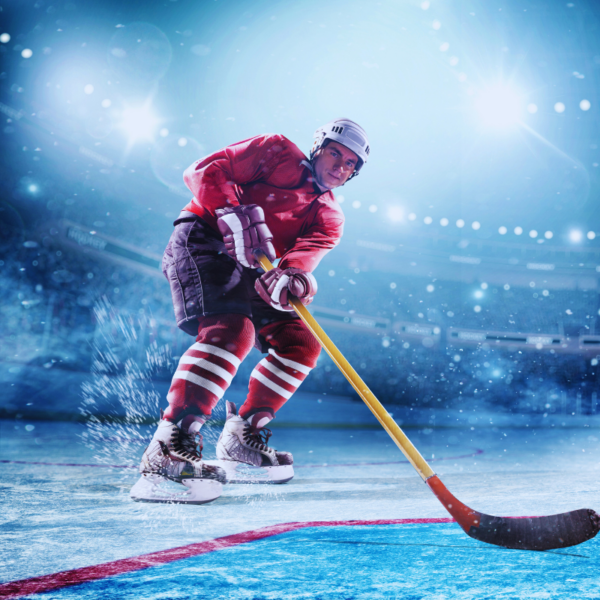 Sports insoles for ice hockey